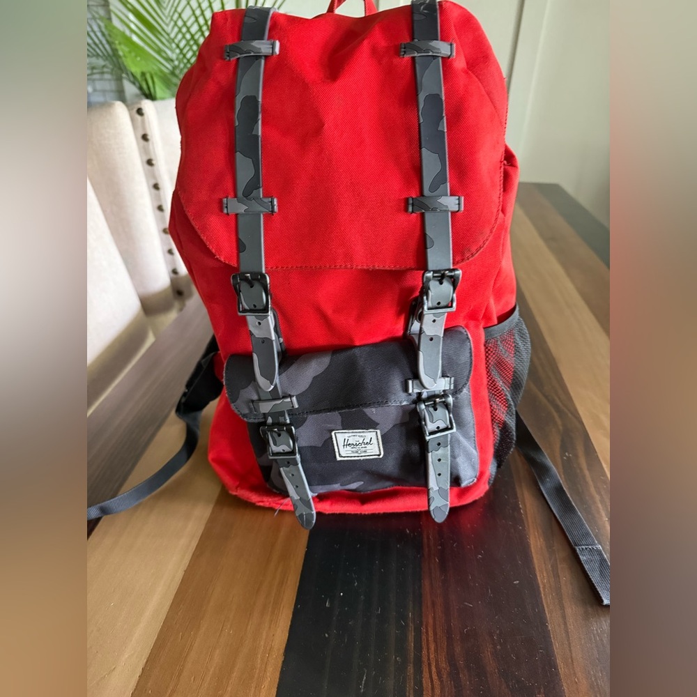Herschel Supply Company Red and Black Hiking Backpack